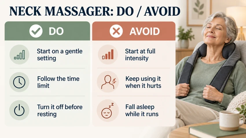 Common mistakes to avoid when using a neck massager