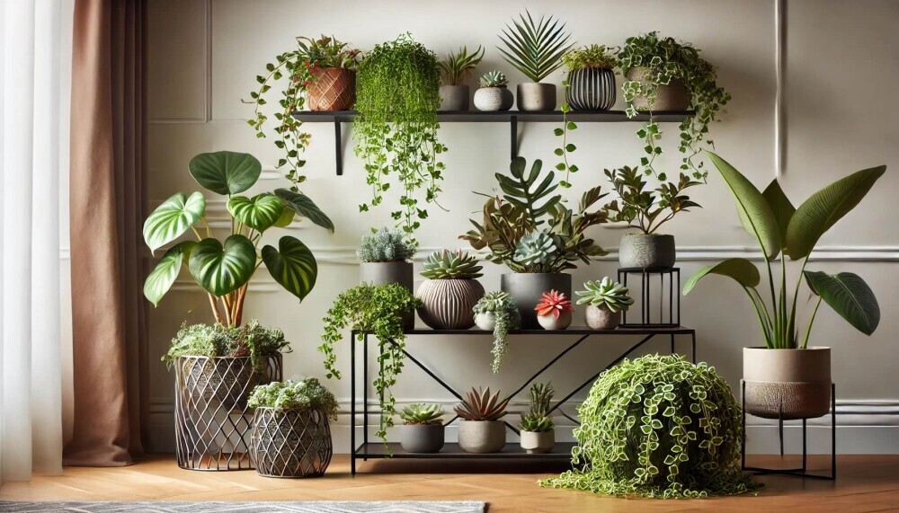 variety of indoor plants