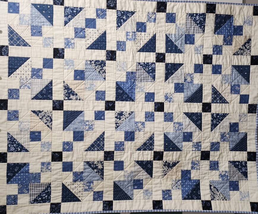 Blue and white 
