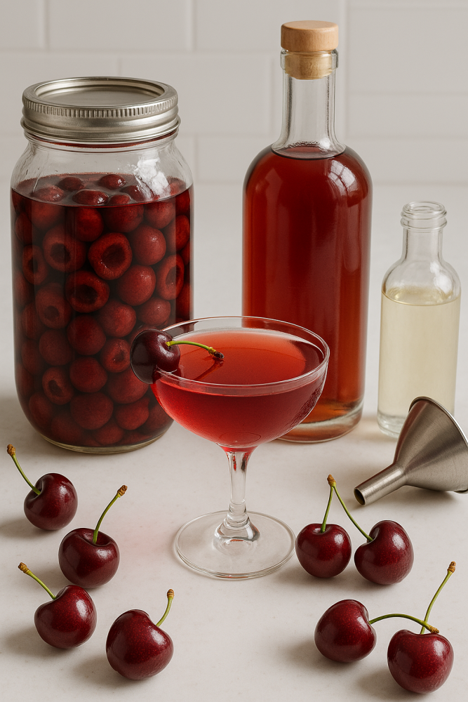 Cherry Infused Vodka. Easy DIY Fruit Liquor Recipe