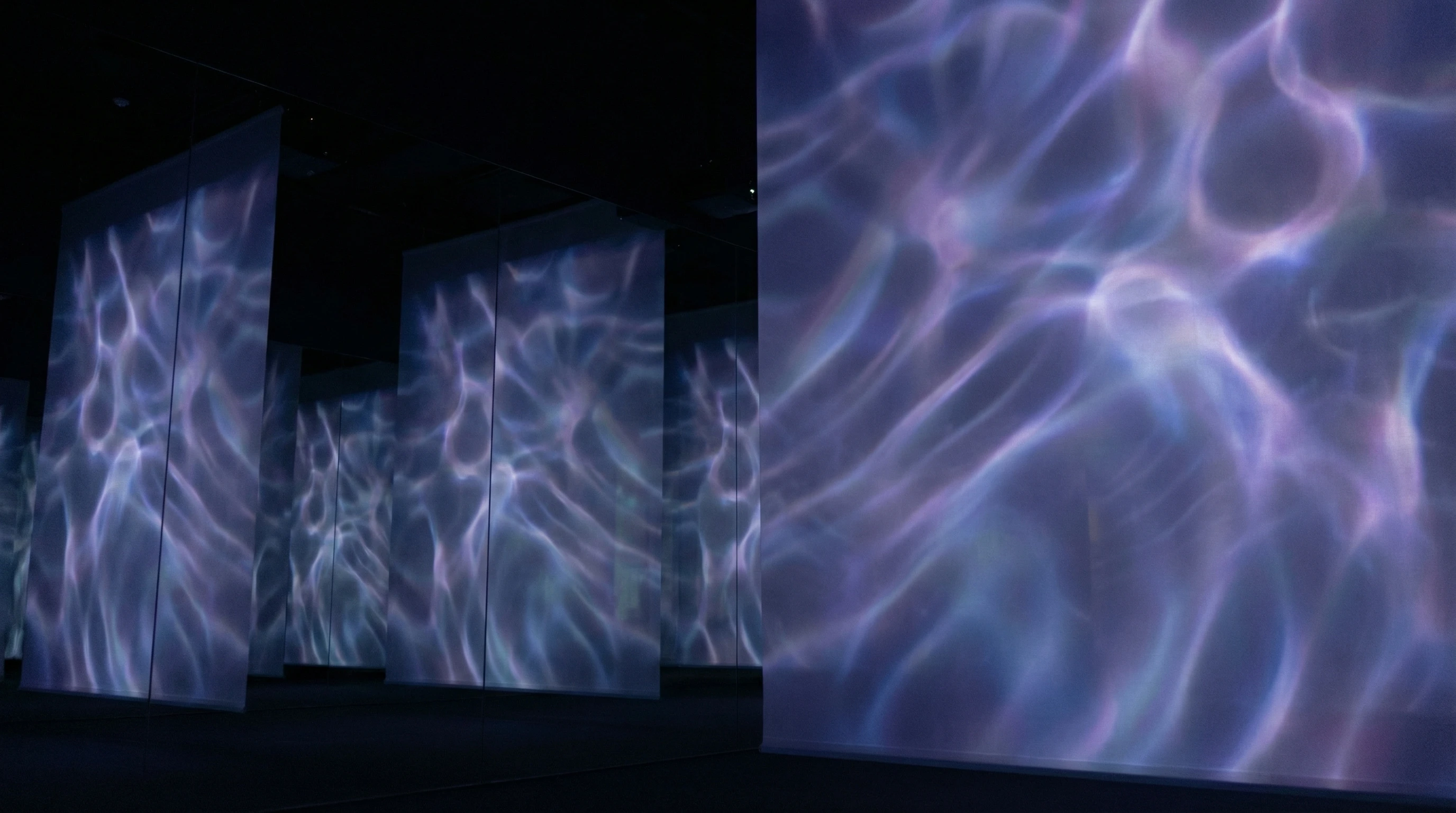 AI sleep soundscape visualization, showing ambient waves and gentle light patterns