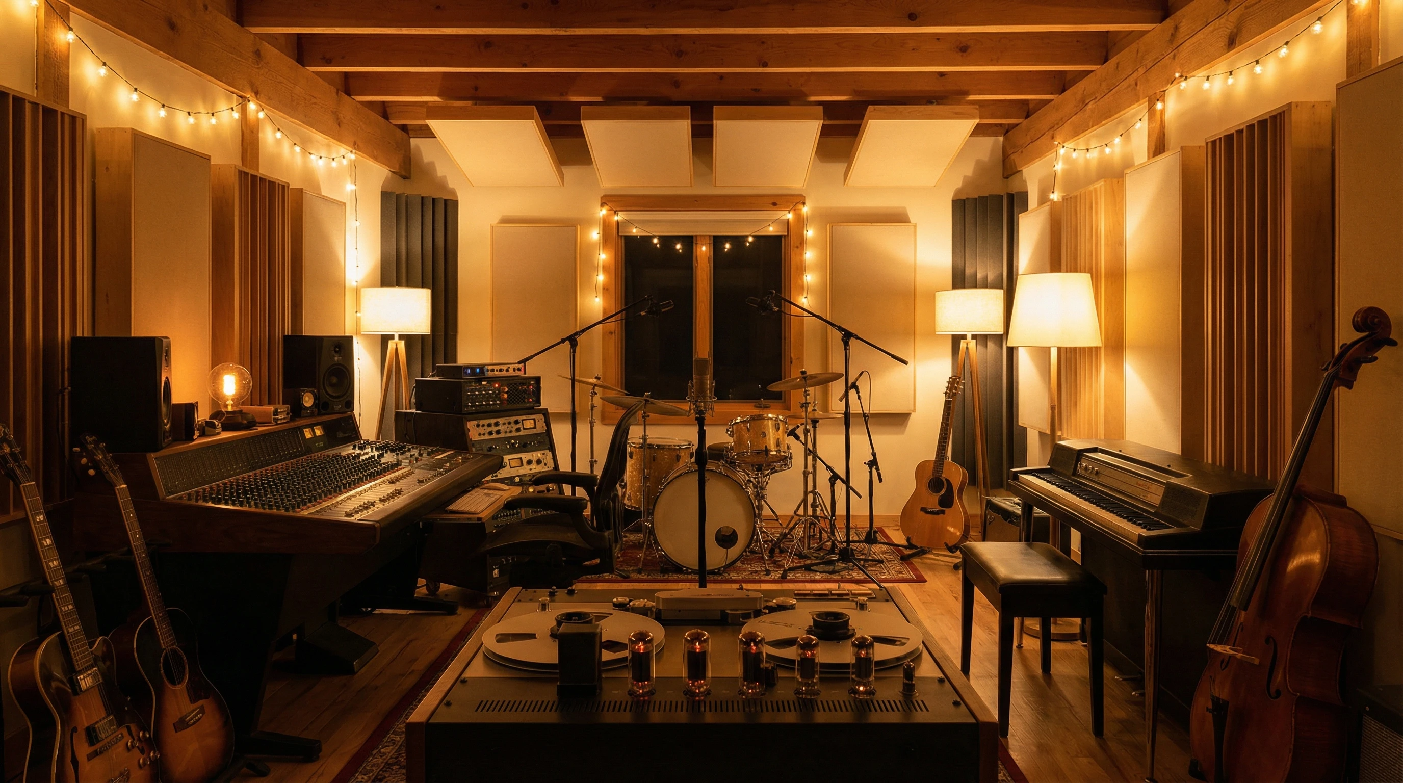 Home studio setup for recording live instruments