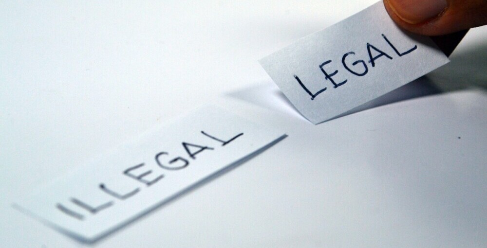 Illegal Legal on 2 pieces of Paper