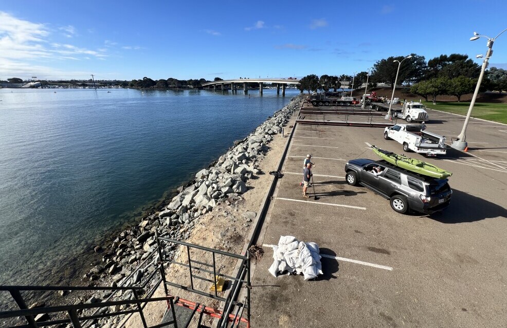 Loading dock area before race. 
