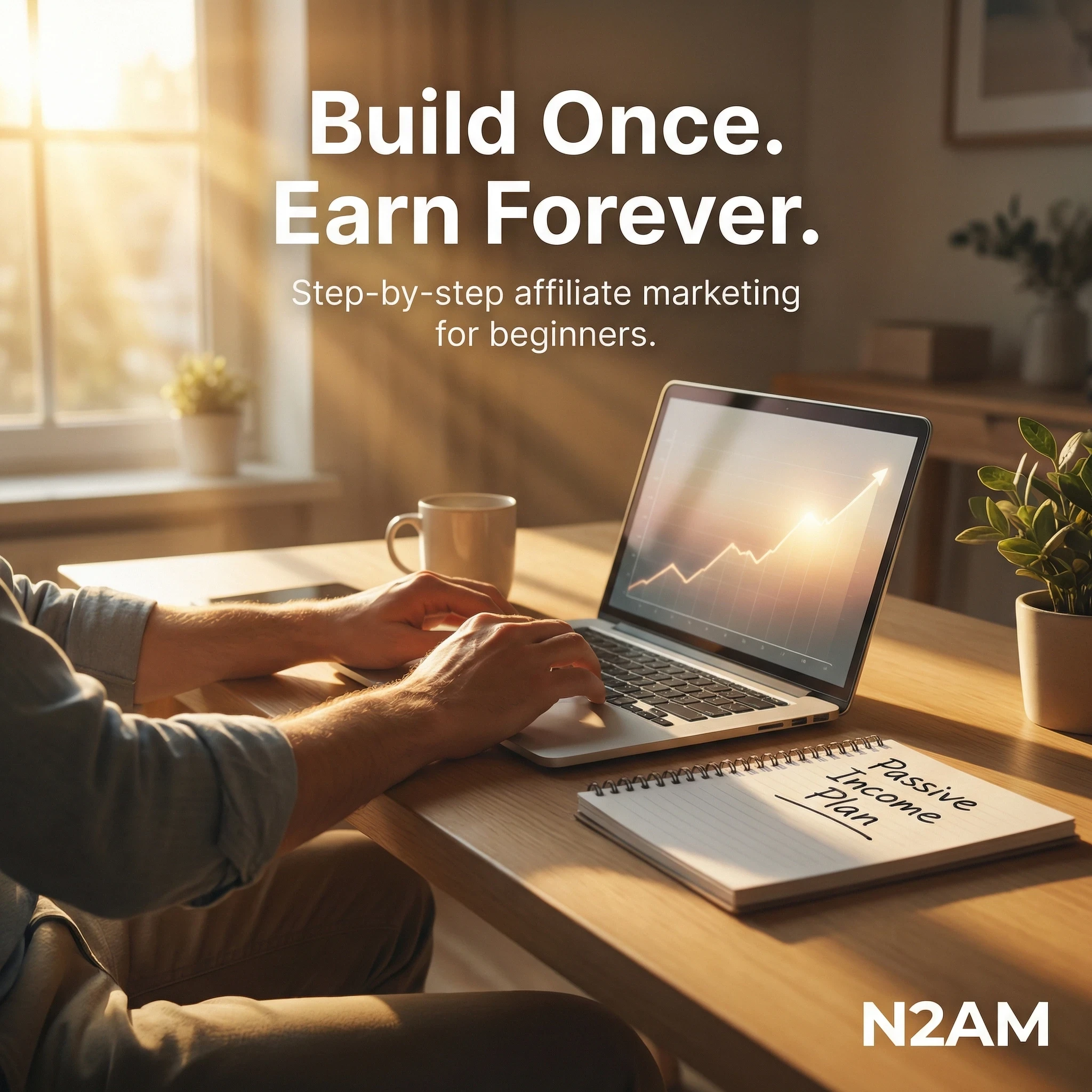  Affiliate marketer clicking publish button confidently