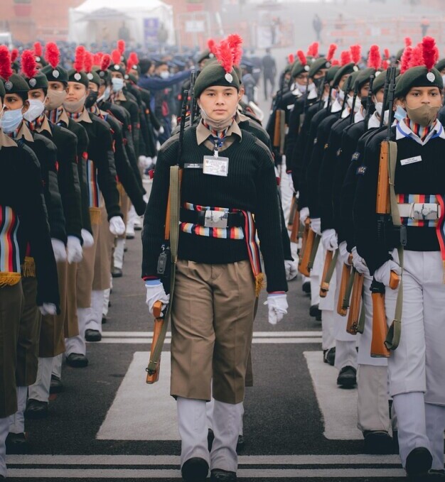 Disciplinary force on display.