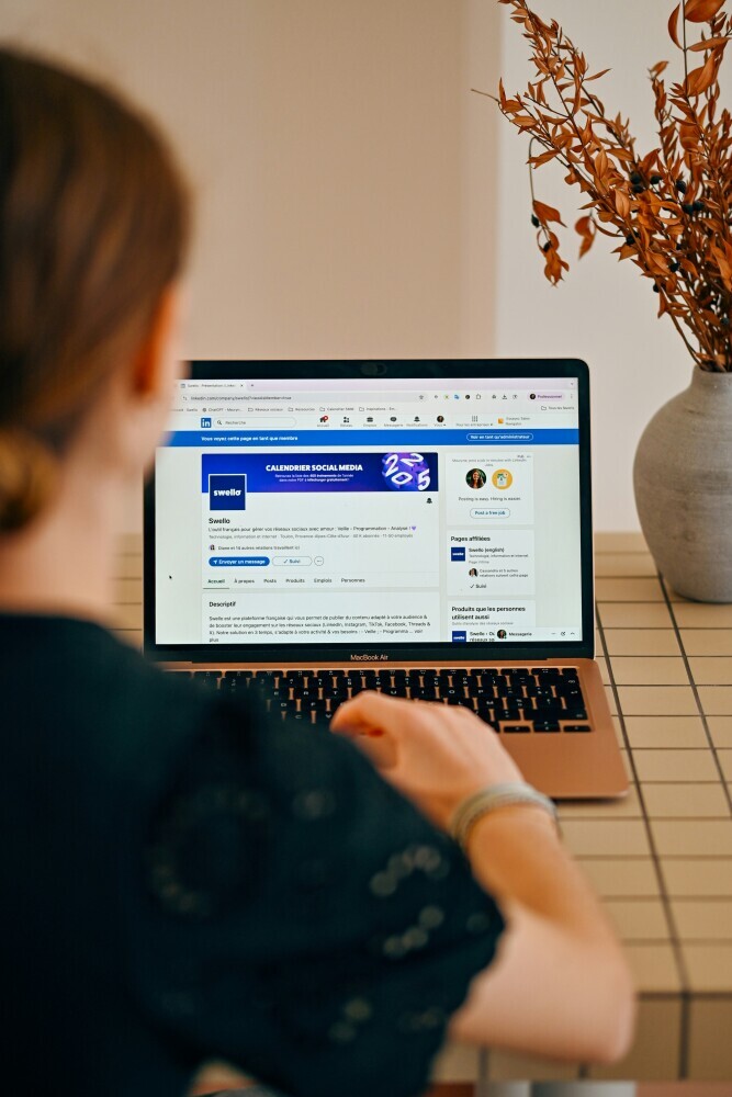 An affiliate marketer planning content on her website 