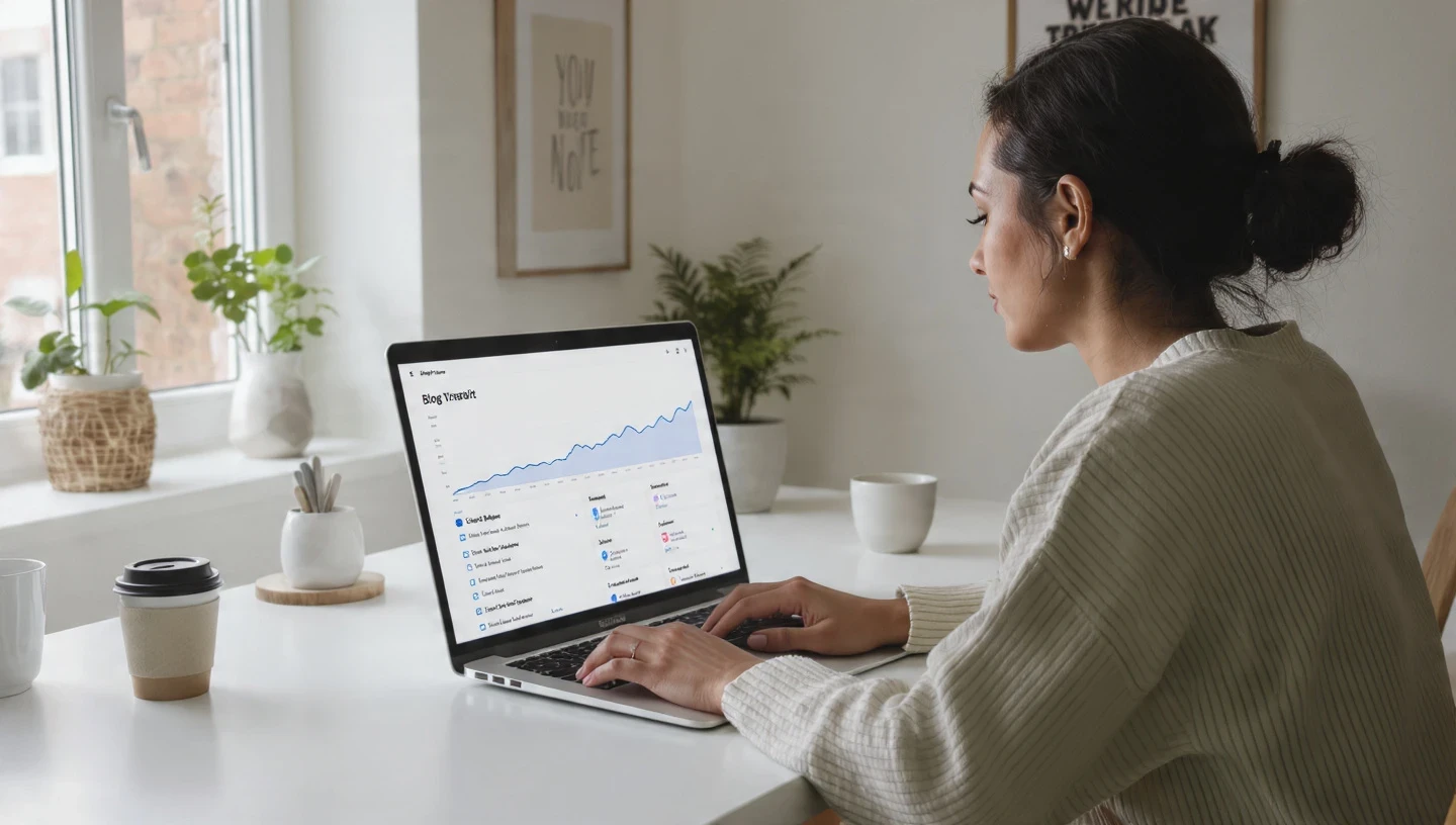 Daily routine of a content creator working consistently with structured schedule and discipline