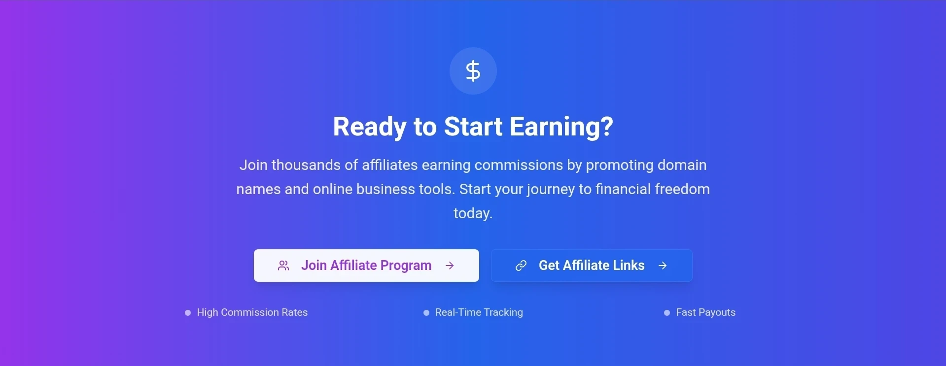 Screenshot of Namegenuitycom affiliate program button