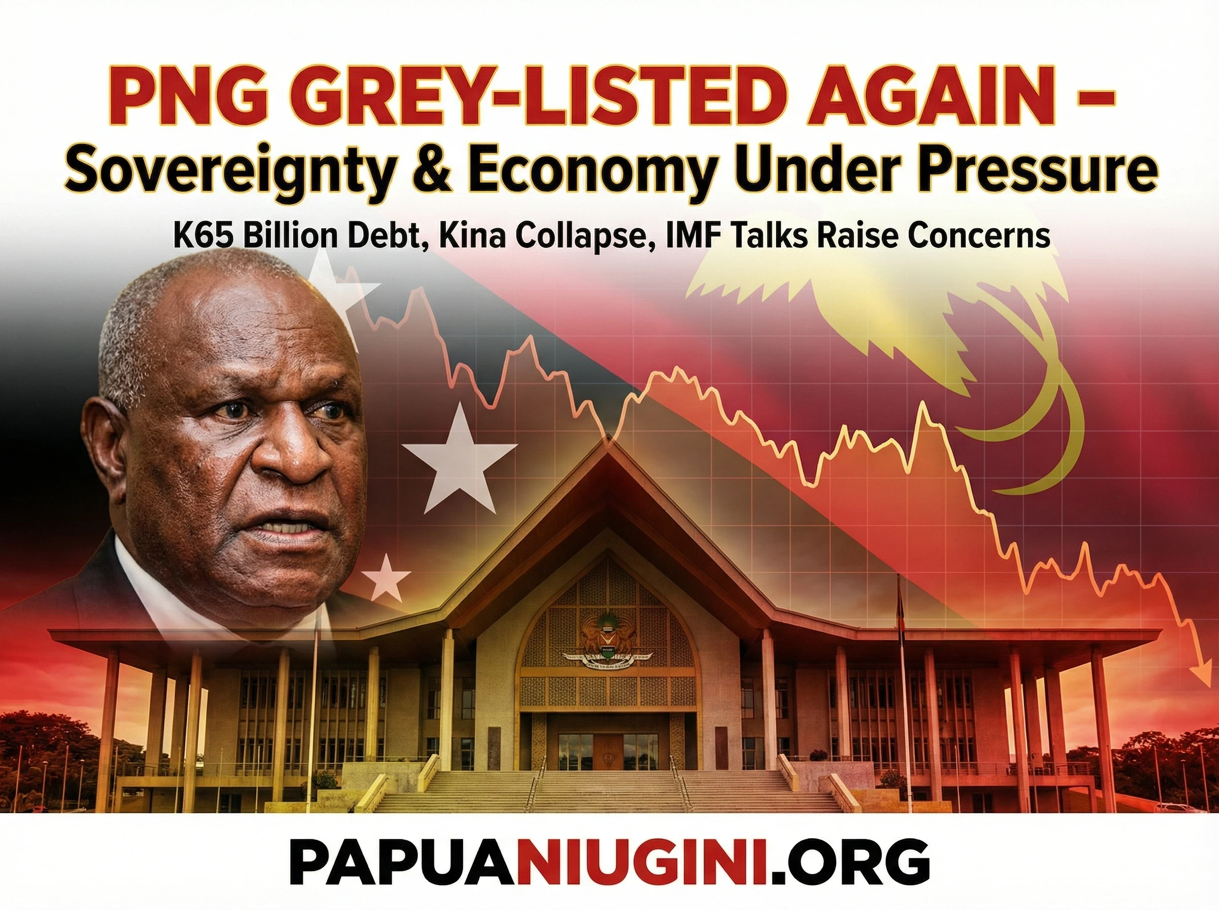 Papua New Guinea financial reform news highlighting FATF grey list and anti-money laundering enforcement measures.