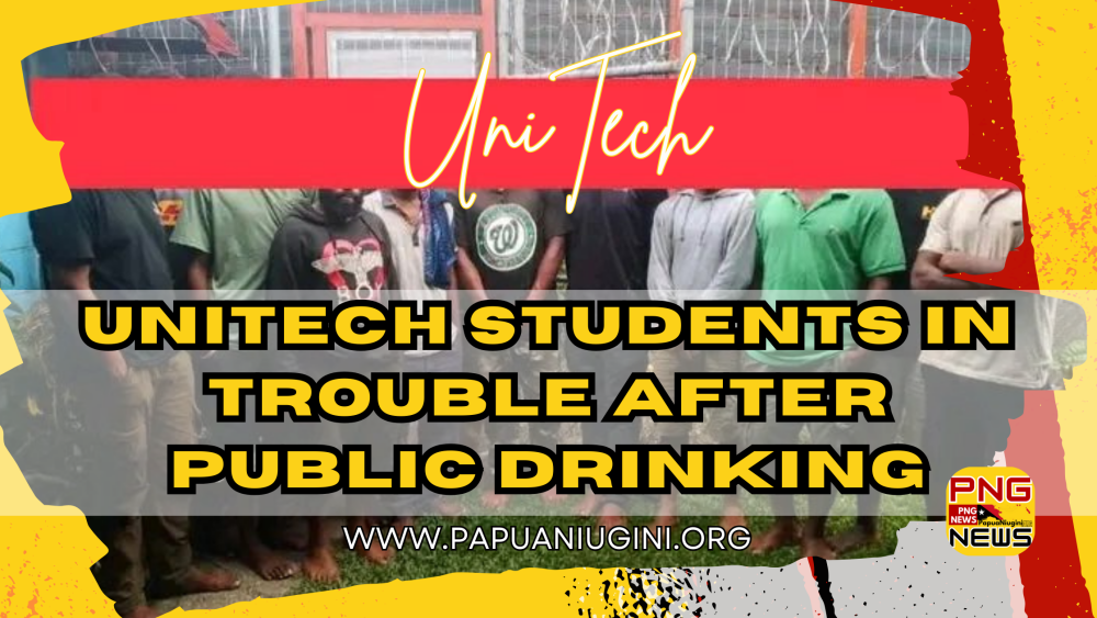 Image of 14 Unitech students arrested for public drinking outside the gate appeared before the Magistrate and admitted guilt.