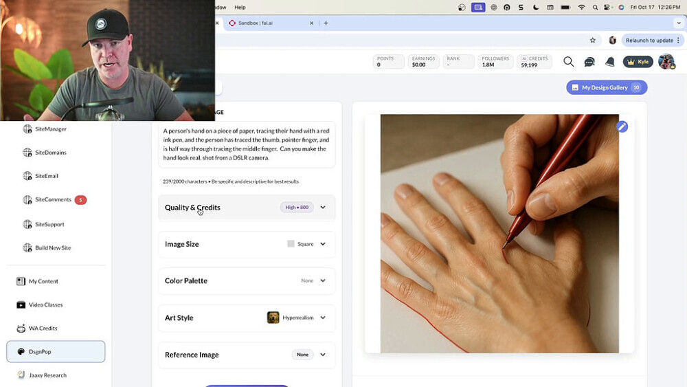 Kyle from Wealthy Affiliate announcing new AI tools for creators
