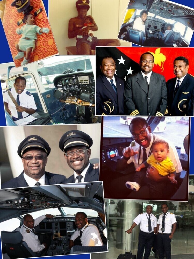 photo college of captain Nigel Narara and his dad Narara of Papua New Guinea