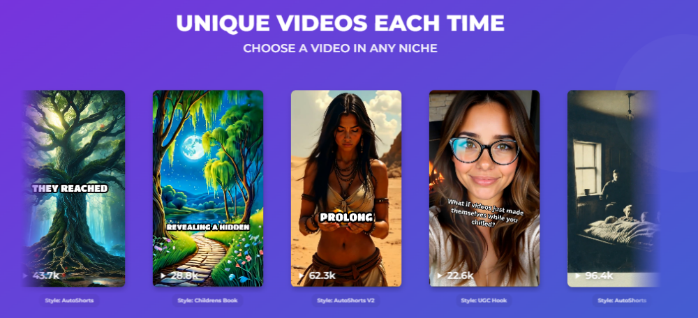 Example faceless video generated by AutoShorts.ai