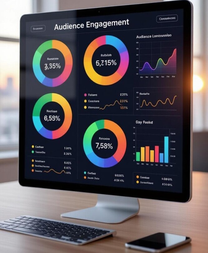 an image of a blog analytics dashboard showing audience engagement