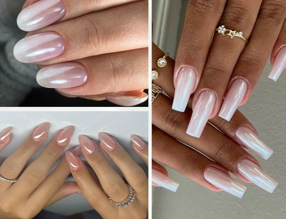 BISHENGYF Aurora Chrome Nail Powder Glitter - 2024 Upgrade Holographic Classic Nail Art Powder Set, Shiny Nail Glitter Powder with Magic Mirror Finish for Nail Art Design Decoration