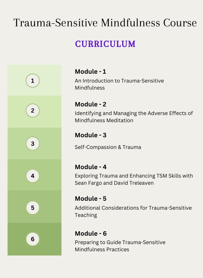 Trauma Informed Mindfulness Training - Curriculum
