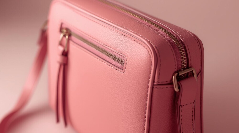 crossbody bag in rose or bubblegum shades