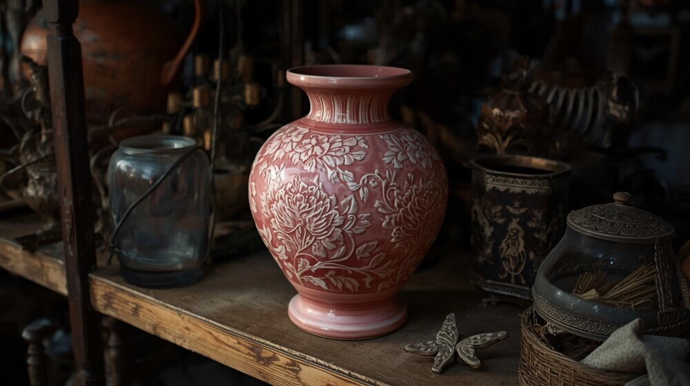 Pink vase