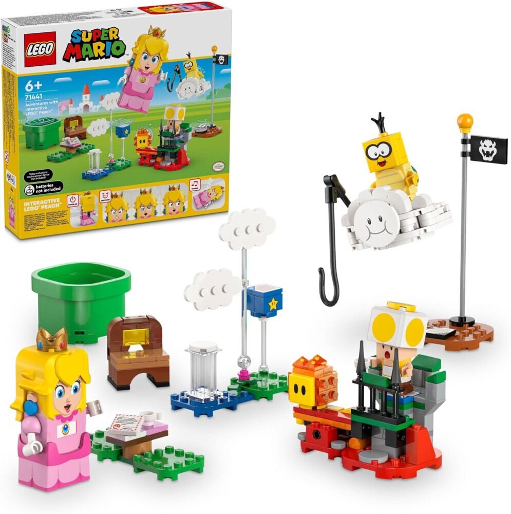LEGO Super Mario Adventures with Interactive Peach Princess Toy, Super Mario Playset for Kids, Yellow Toad Figure, Nintendo Toy Gift for Girls, Boys and Any Gamers Ages 6 and Up