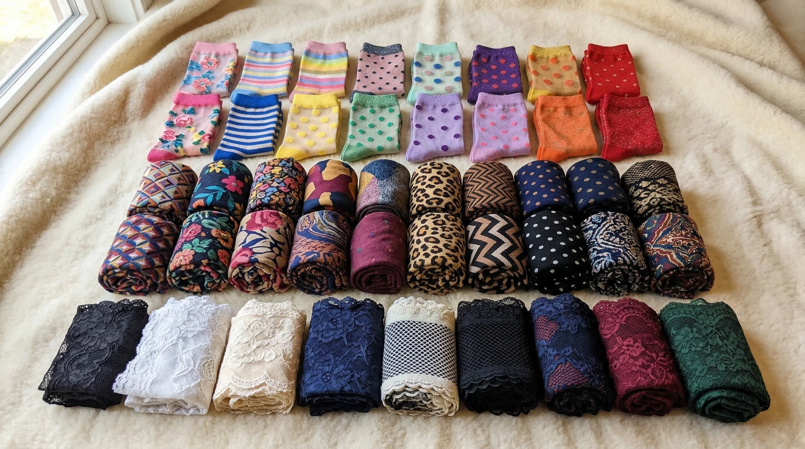 Stylish Hosiery and Sheer Socks