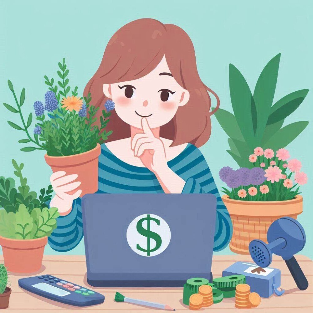 stay-at-home-mom picking a niche for something she loves, like gardening and making an online business around it