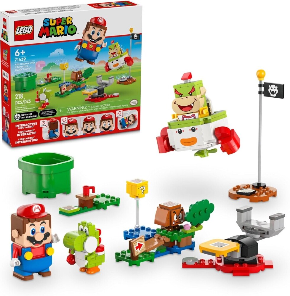 LEGO Super Mario Adventures with Interactive Mario, Bowser Jr.’s Clown Car Playset Vehicle, Yoshi Toy, Mario Playset, Nintendo Toy Gift for Boys, Girls and Gamers Ages 6 and Up
