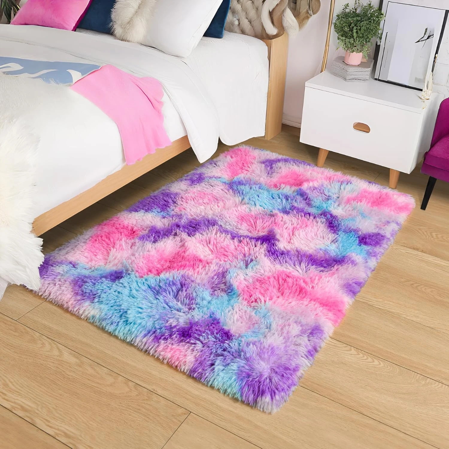 Rainbow Shag Rug