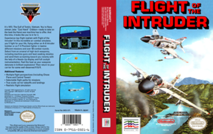 Flight of the Intruder NES game box