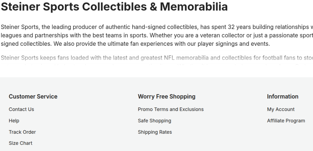 Steiner Sports Affiliate Program