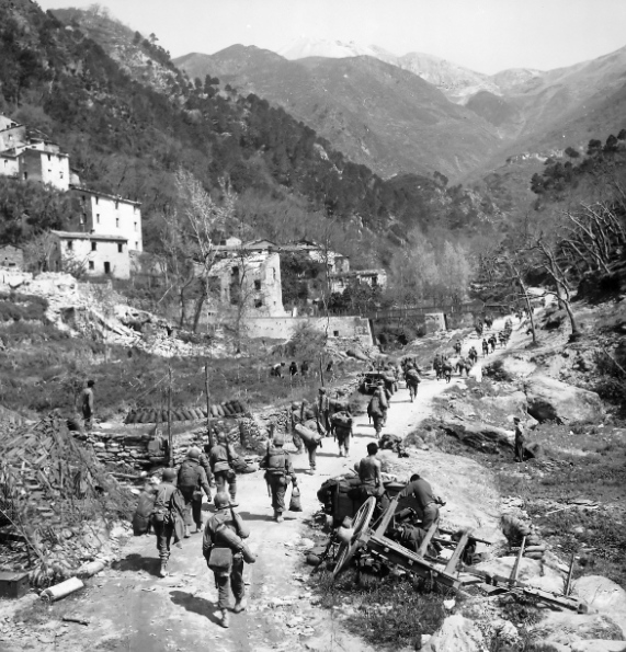 92nd Infantry Division March through liberated Montignoso Italy