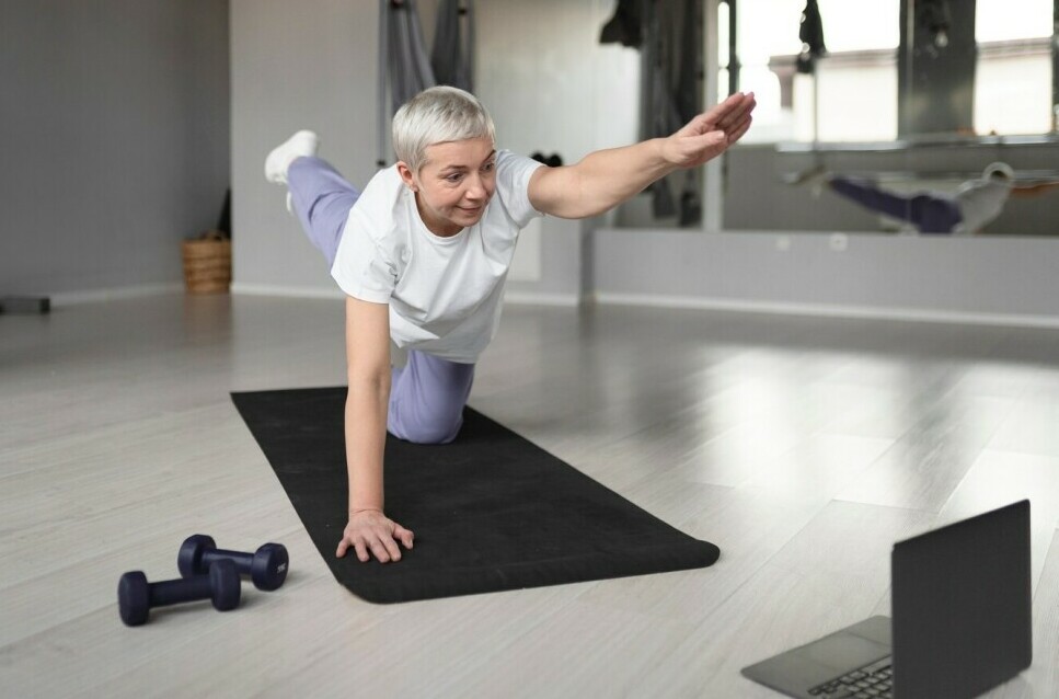 senior woman exercising