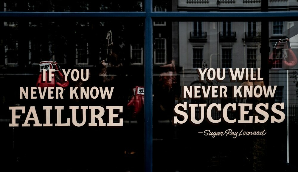 'if you never know failure, you will never know success' Sugar Ray Leonard