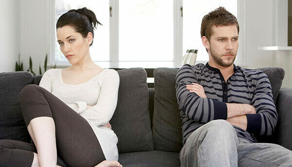 couple unhappy with one another