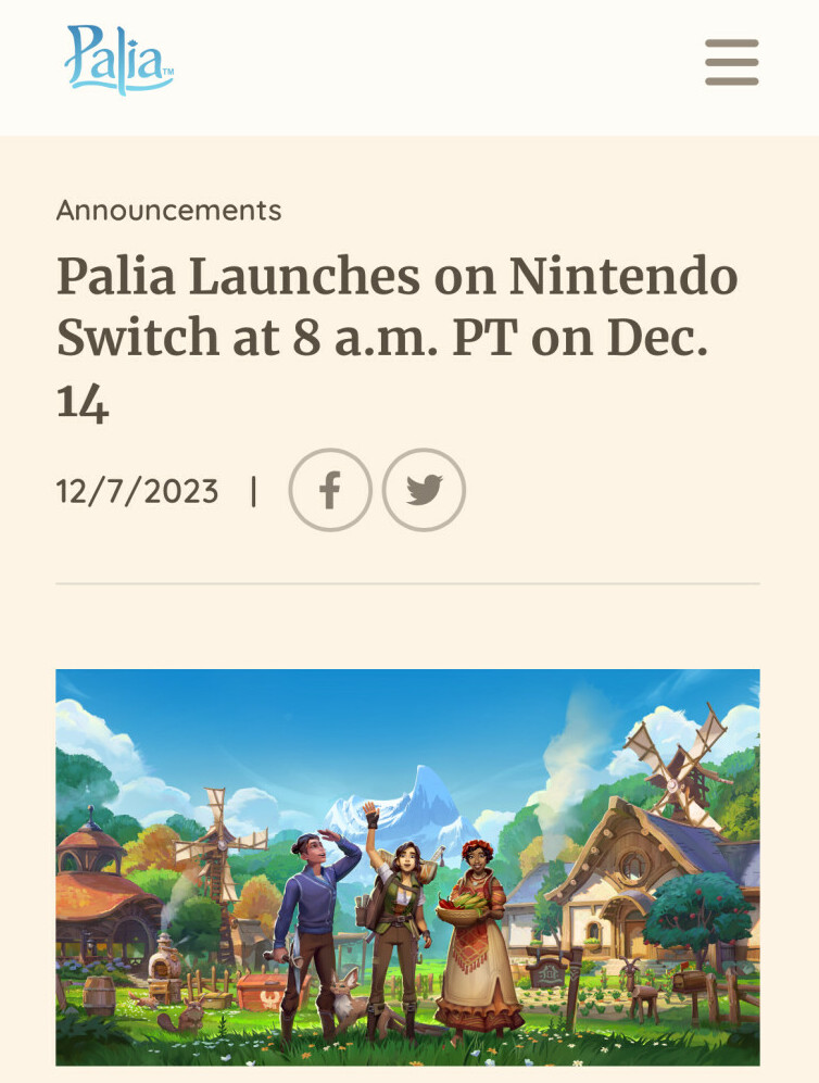 Palia Coming Switch