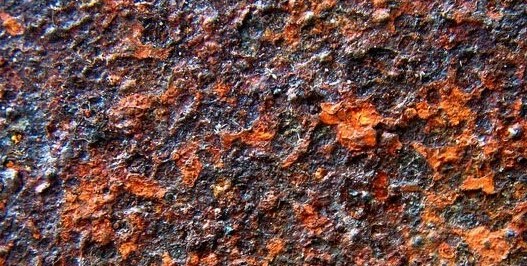 Chemical corrosion on knife surface
