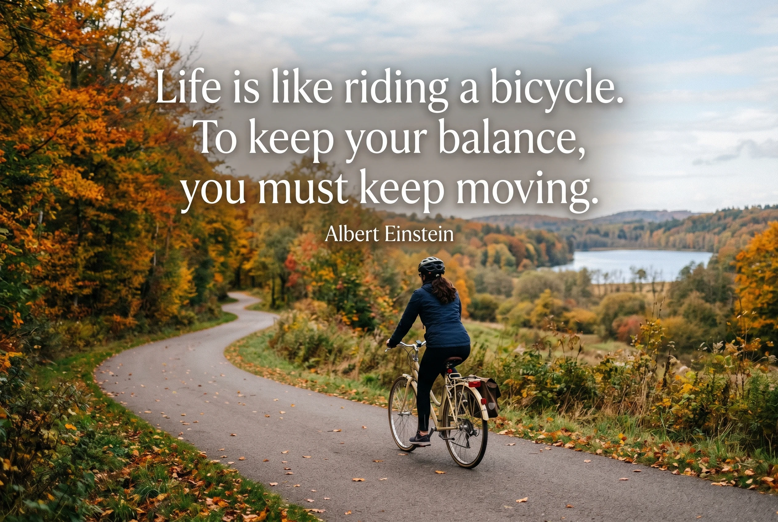 Albert Einstein Bicycle Quote Image Using WA Image Studio