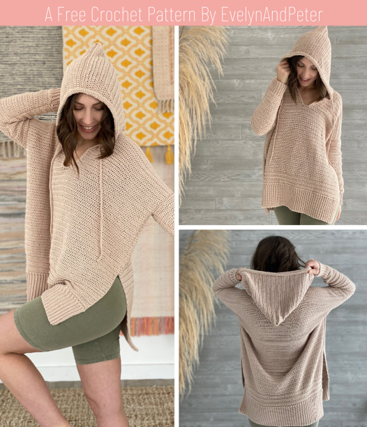 Beginner-friendly Free Crochet Sweater Pattern, perfect for cozy winter days. Click to see all 40 Free Crochet Patterns!