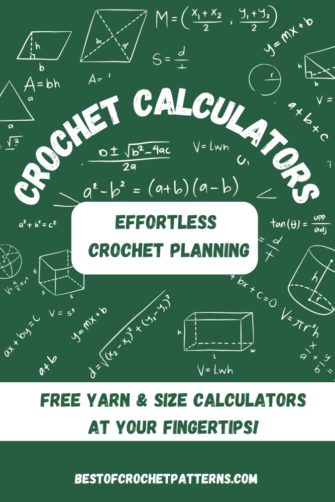 Free Crochet Calculators at your service! Effortlessly determine the right yarn and size for your projects. Ideal tools for crocheters seeking accuracy and ease. Click to learn more!