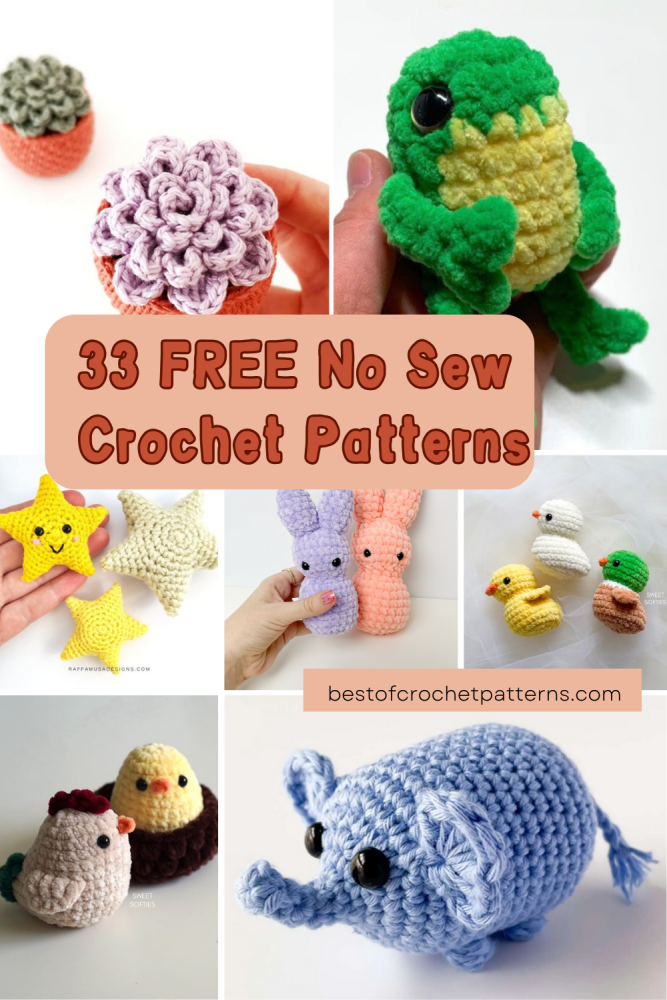 Dive into our curated list of 33 free no-sew crochet patterns – perfect for last-minute gifts and creative fun. Click to learn more!