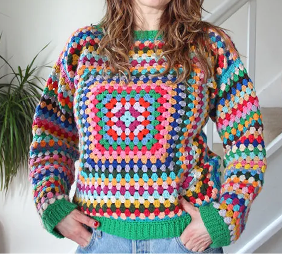 Get inspired with 10 free Granny Square crochet sweater patterns. Easy, fun, and perfect for any skill level! Click to learn more!