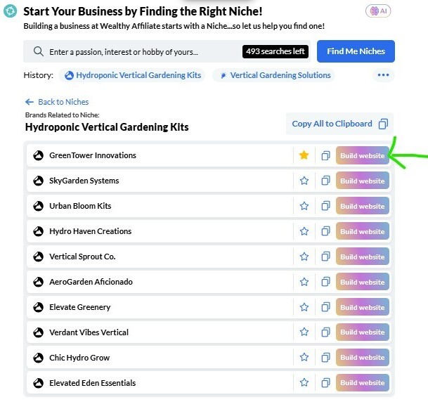 Wealthy Affiliate Niche Finder