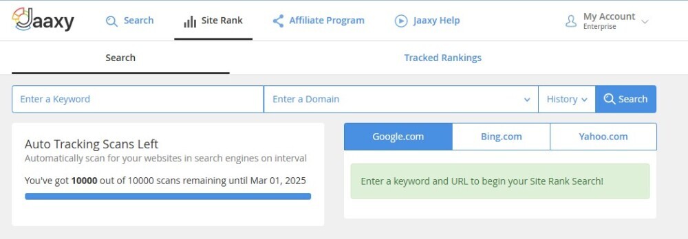 WEALTHY AFFILIATE'S JAAXY SITE RANK TOOL