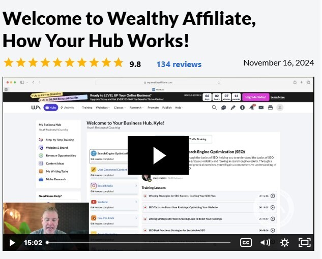 Wealthy Affiliate Training Modules