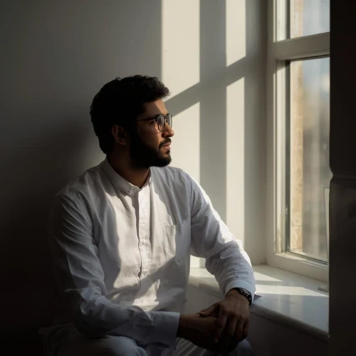 Quiet moment of reflection related to mental health and depression