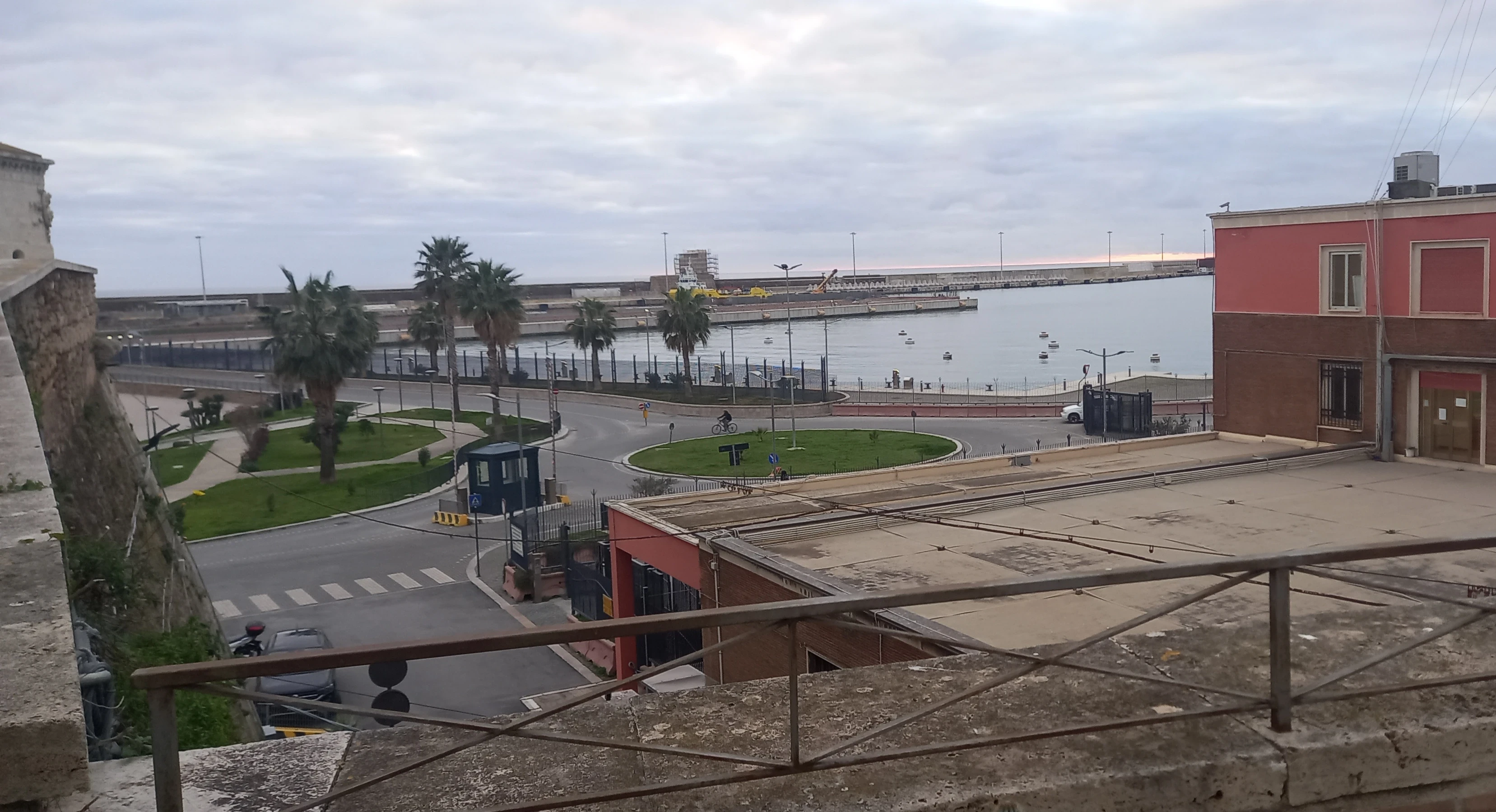 scenic view of Civitavecchia Italy looking towards the sea and promenade
