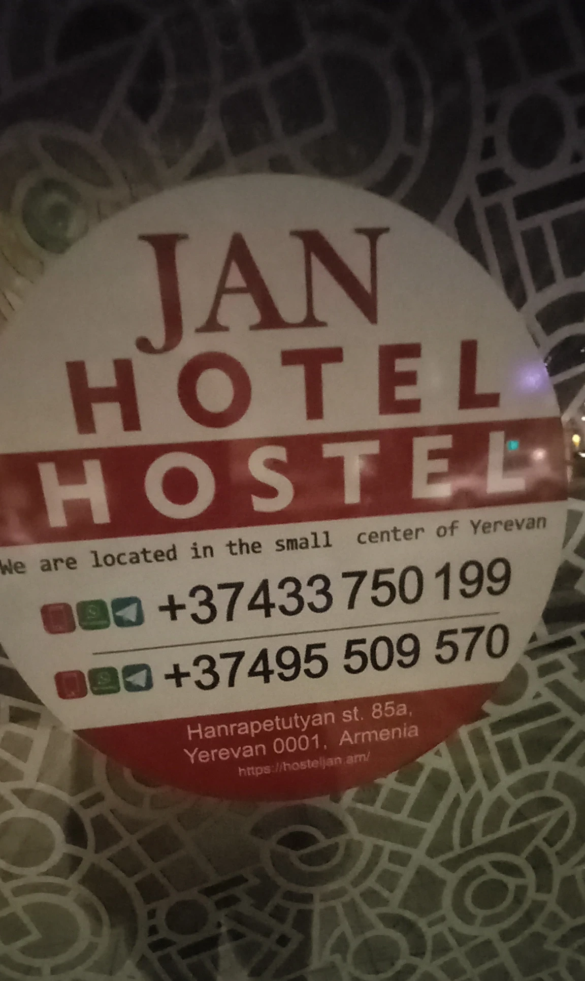 Arriving at The Jan Hostel in Yerevan