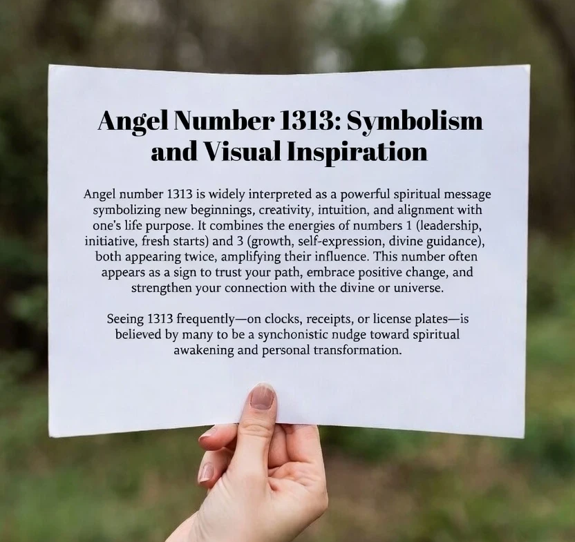 angel number 1313 meaning