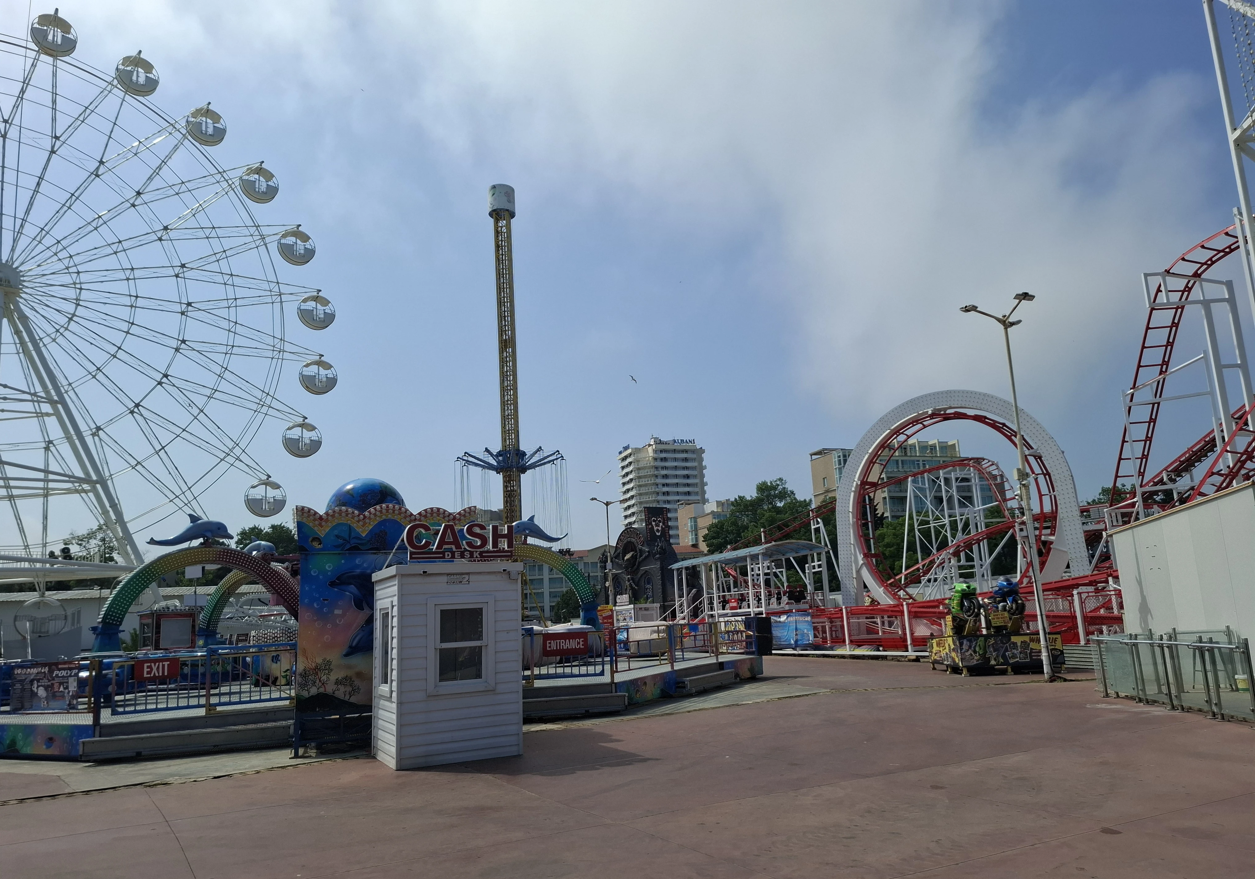 Big wheel at sunny beach burgas bulgaria