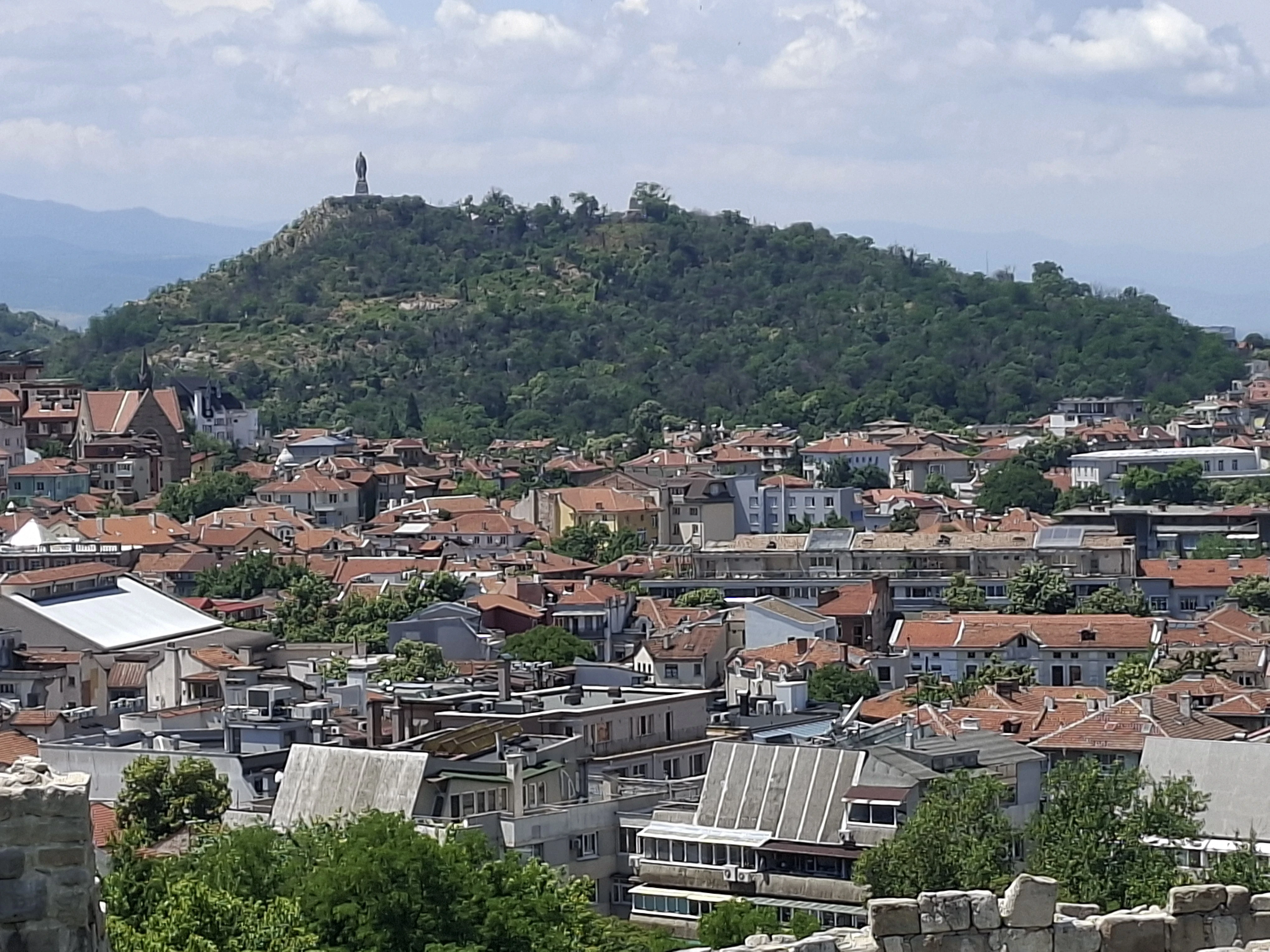 The Ayosha monument in Plovdiv view looking from the city square